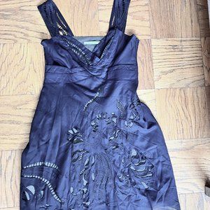 Karen Millen black dress with lacey detail size US 12, UK 16, EU 44